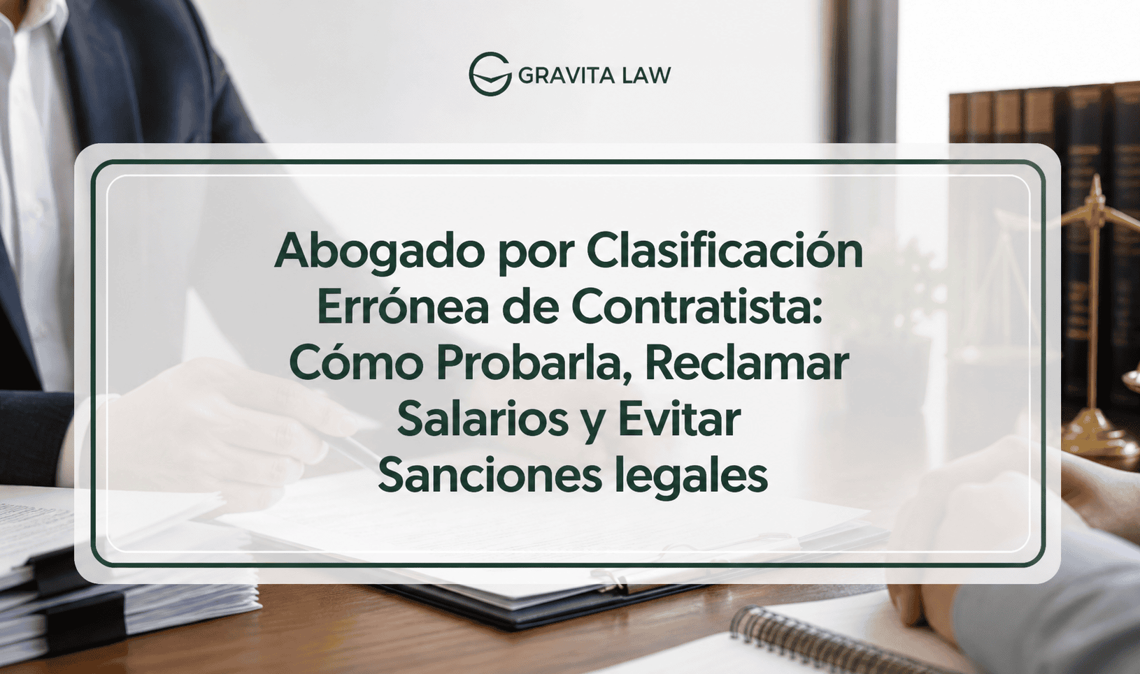 abogado por clasificacin errnea de contratista